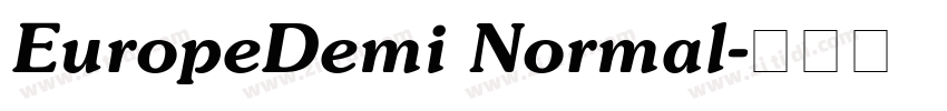 EuropeDemi Normal字体转换
